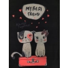 T-shirt Turecka bawełna Kotki na walizce KOLOR CZARNY