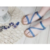 Sandały niebieskie cyrkonie wygodne 36-41 Glamour