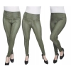 KHAKI Legginsy 3D skóra węża ekoskóra SKAJKA L/XL