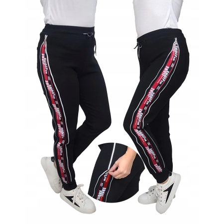 CARGO damskie spodnie bojówki dresowe joggery M/L