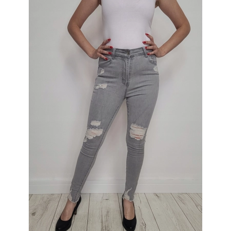 Jeansy spodnie jeans damskie rurki elastyczne PUSH UP XS-XXL