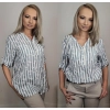 PLUS SIZE Koszula elegancka bluzka damska w paski z rękawem 3/4 rozm. 46-54