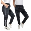 Spodnie damskie BOJÓWKI CZARNE welurowe z kieszeniami CARGO DRESY joggery